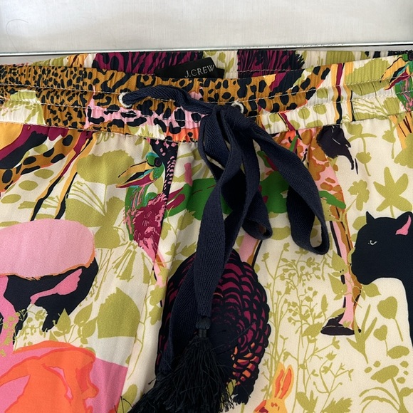 J. Crew Wide Leg Drapey Pants; Ratti Safari print - Picture 3 of 8